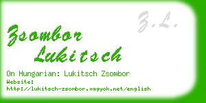 zsombor lukitsch business card